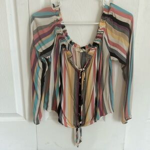 Women’s off the shoulder crop top